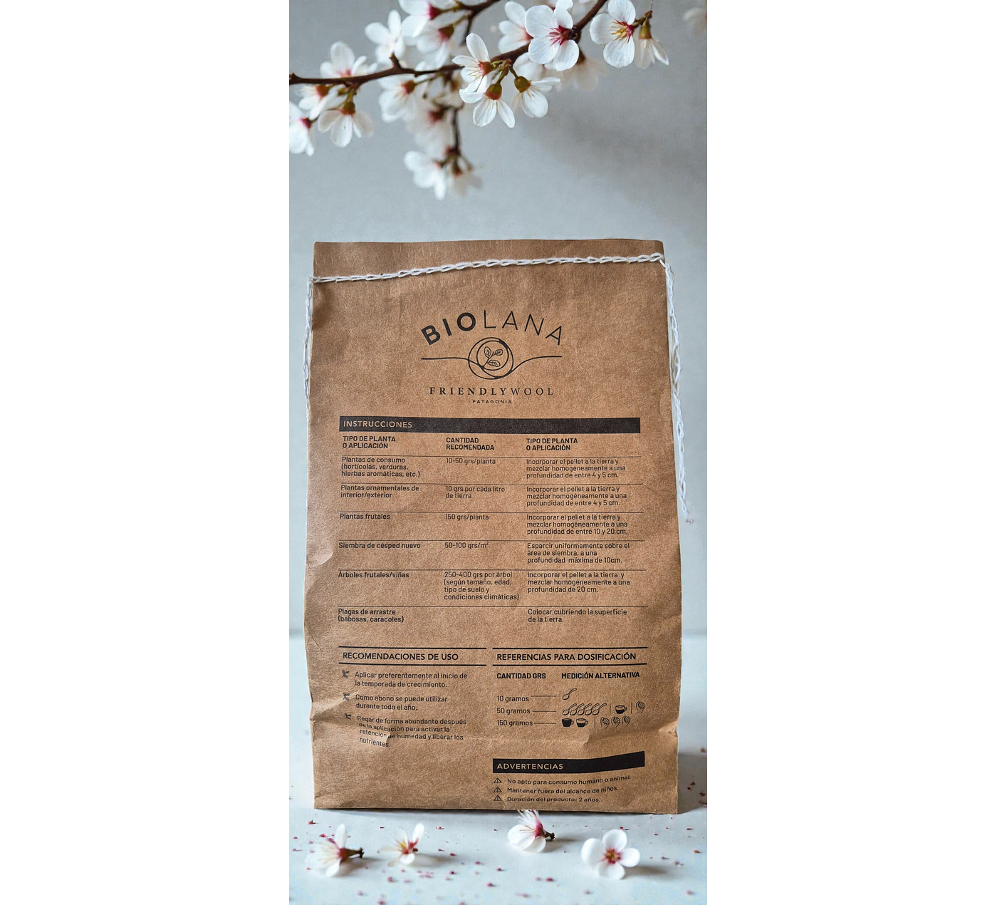 BIOLANA - Pellets de lana de oveja para uso en plantas - 1kg