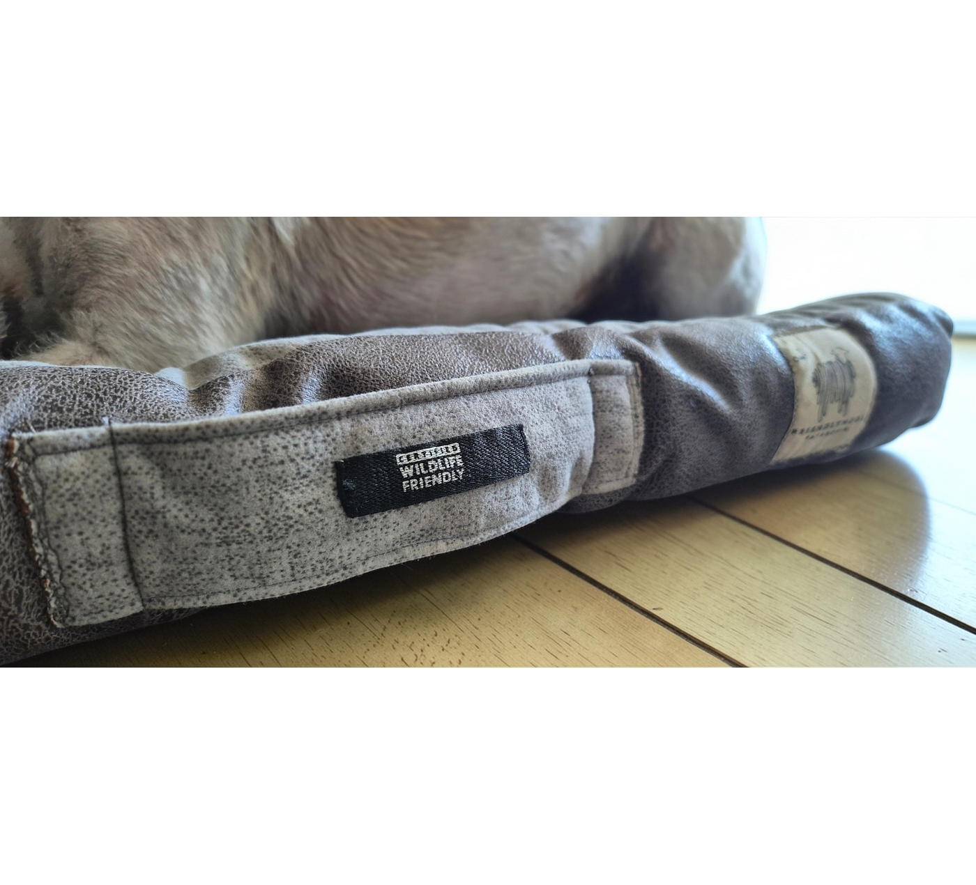 Cama rectangular para mascotas S - Gris - Lana natural de oveja Corriedale - Certified Wildlife Friendly®