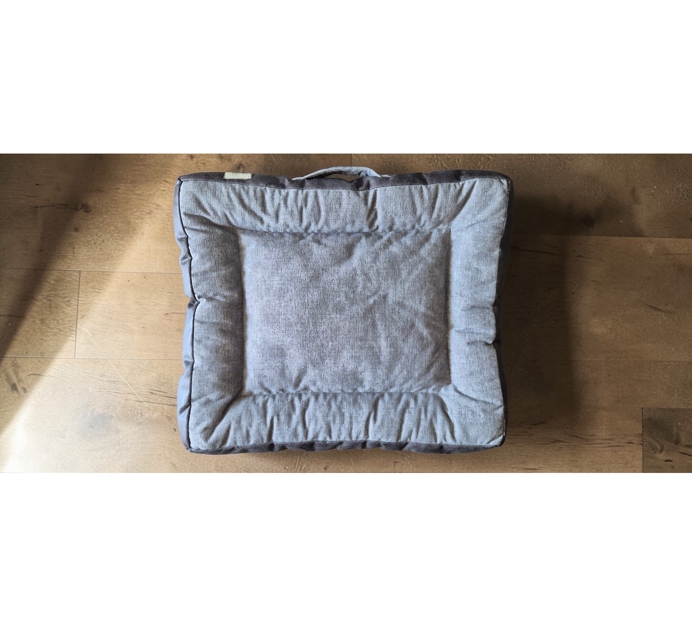 Cama rectangular para mascotas S - Gris - Lana natural de oveja Corriedale - Certified Wildlife Friendly®