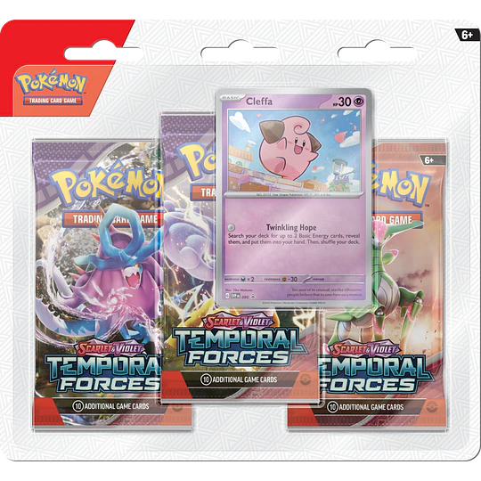 Pokemon TCG Scarlet & Violet - Temporal Forces - 3-Pack Blister English