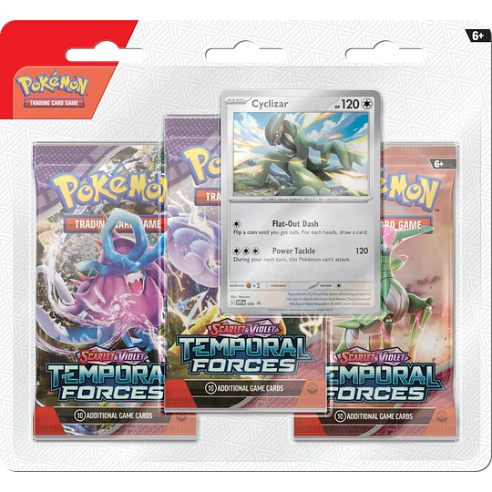 Pokemon TCG Scarlet & Violet - Temporal Forces - 3-Pack Blister English