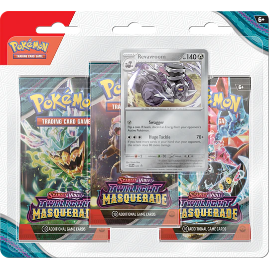 Pokemon TCG Scarlet & Violet Twilight Masquerade - 3-Pack Blister English