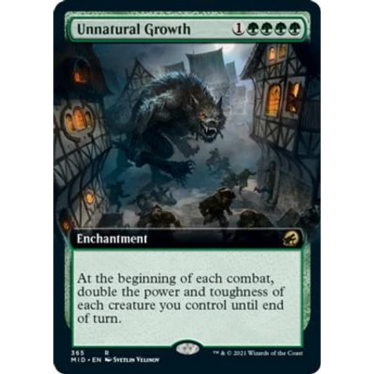 Unnatural Growth - Innistrad: Midnight Hunt Variants Foil (Extended Art) (inglés)
