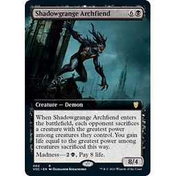 Shadowgrange Archfiend - Innistrad, Crimson Vow Commander Decks Variants  (Extended Art) (inglés)