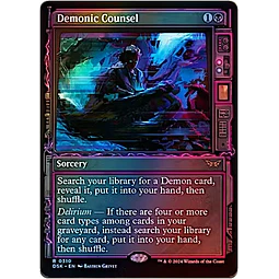 Demonic Counsel - Duskmourn: House of Horror Variants Foil (inglés)