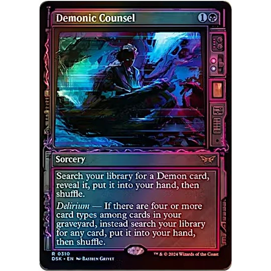 Demonic Counsel - Duskmourn: House of Horror Variants Foil (inglés)