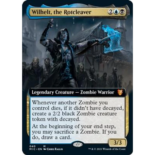 Wilhelt, the Rotcleaver - Innistrad: Midnight Hunt Commander Decks Variants (Extended Art) (inglés)