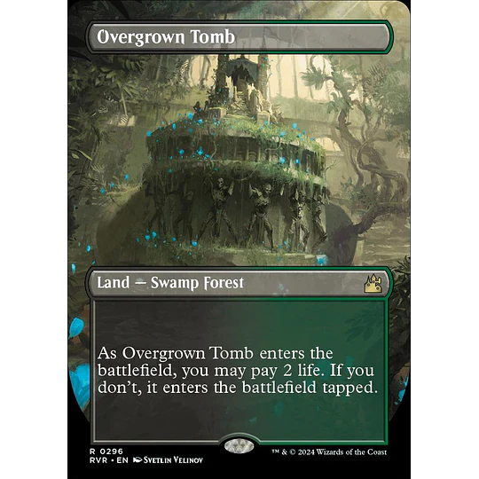 Overgrown Tomb - Ravnica Remastered Variants (0296 - Borderless) (inglés)