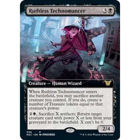 Ruthless Technomancer - Kamigawa: Neon Dynasty Commander Decks Variants (Extended Art) (ingles)