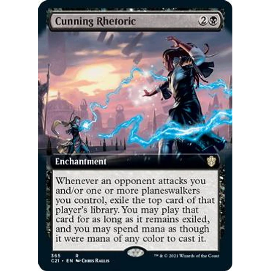 Cunning Rhetoric - Commander 2021 Variants (Extended Art) (inglés)