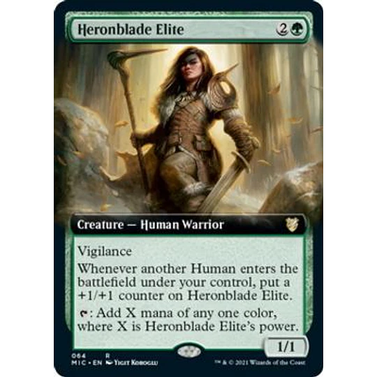 Heronblade Elite - Innistrad: Midnight Hunt Commander Decks Variants (Extended Art) (ingles)