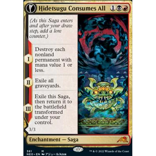 Hidetsugu Consumes All - Kamigawa: Neon Dynasty Variants (Showcase - 361) (ingles)