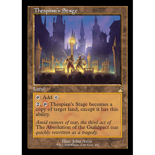 Thespian's Stage (0466 - Retro Frame) - Ravnica Remastered Variants (ingles)