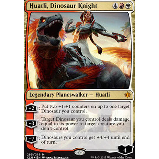 Huatli, Dinosaur Knight (Foil - Planeswalker Deck) - Ixalan (ingles)