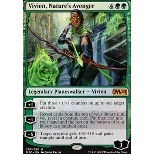 Vivien, Nature's Avenger (Planeswalker Deck Foil) - Core Set 2020 (español)