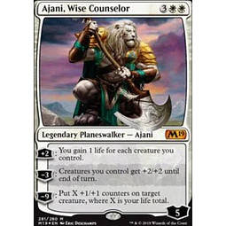 Ajani, Wise Counselor (Foil - Planeswalker Deck) - Core Set 2019 (español)