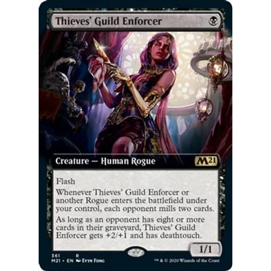 Thieves' Guild Enforcer (Extended Art) - Core Set 2021 Variants (ingles)