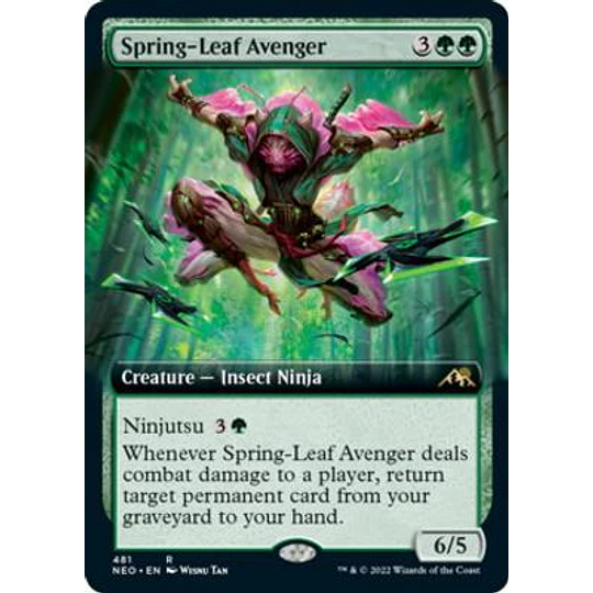 Spring-Leaf Avenger (Extended Art) - Kamigawa: Neon Dynasty Variants (ingles)