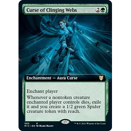 Curse of Clinging Webs (Extended Art) - Innistrad: Midnight Hunt Commander Decks Variants (ingles)