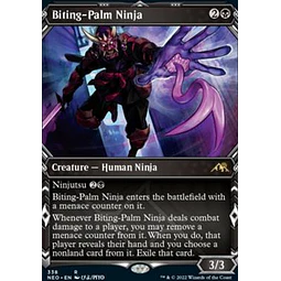 Biting-Palm Ninja (Showcase) - Kamigawa: Neon Dynasty Variants (ingles)