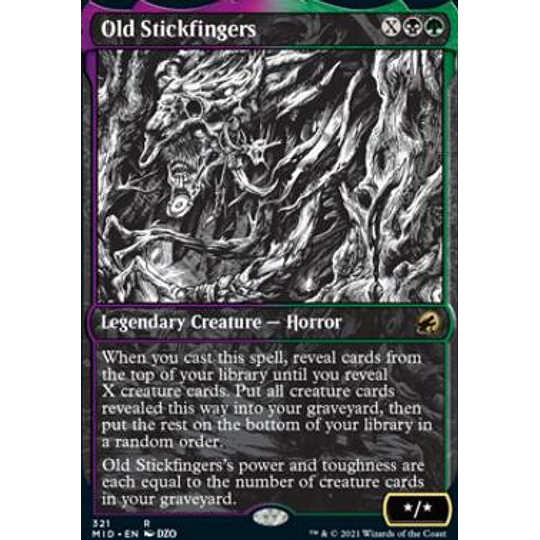 Old Stickfingers (Eternal Night) - Innistrad: Midnight Hunt Variants (ingles)