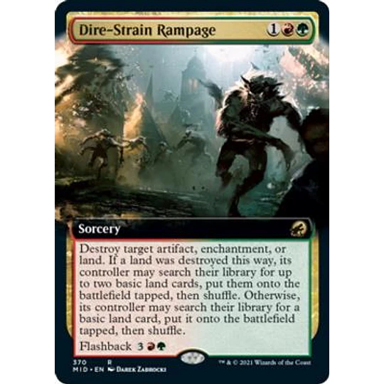 Dire-Strain Rampage (Extended Art) - Innistrad: Midnight Hunt Variants (ingles)