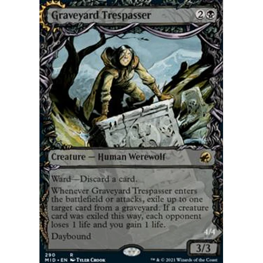 Graveyard Trespasser (Showcase) - Innistrad: Midnight Hunt Variants (ingles)