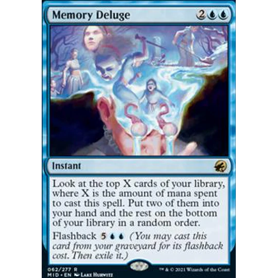 Memory Deluge - Innistrad: Midnight Hunt Foil (inglés)