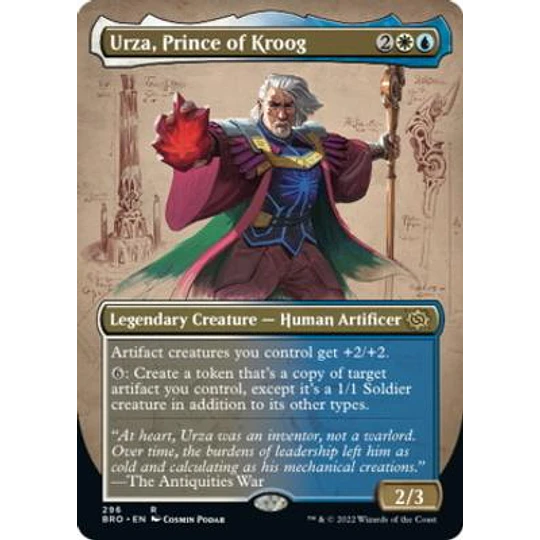 Urza, Prince of Kroog (Borderless) - The Brothers' War Variants (ingles)