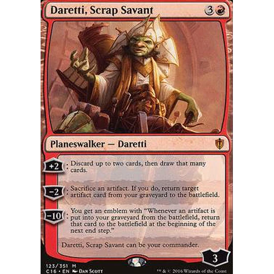 Daretti, Scrap Savant - Commander 2016 (ingles)