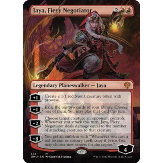 Jaya, Fiery Negotiator (Borderless) - Dominaria United Variants (español)