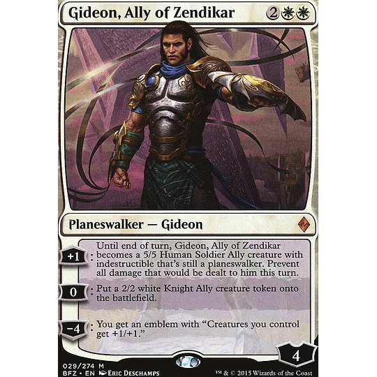 Gideon, Ally of Zendikar - Battle for Zendikar (ingles)