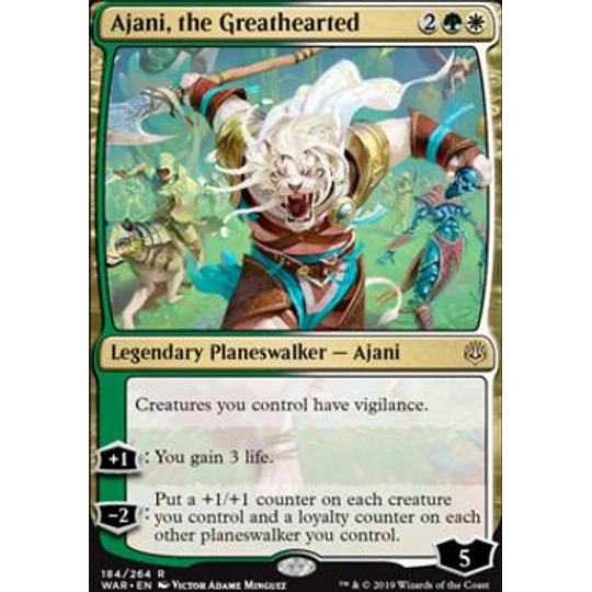 Ajani, the Greathearted - War of the Spark (ingles)
