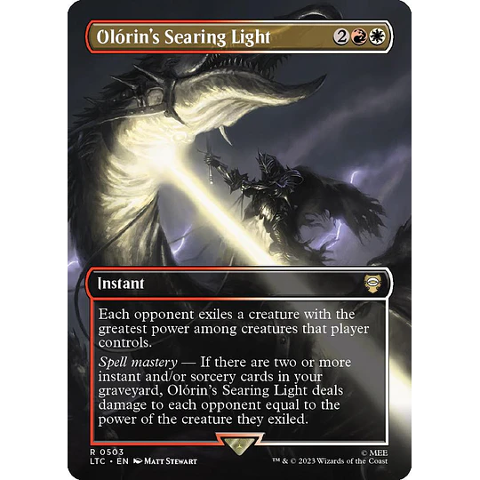 Olorin's Searing Light (0503 - Borderless) - The Lord of the Rings: Tales of Middle-earth Commander Decks Variants (ingles)
