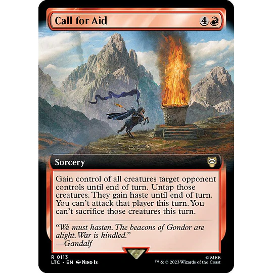 Call for Aid (Extended Art) - The Lord of the Rings: Tales of Middle-earth Commander Decks Variants (ingles)