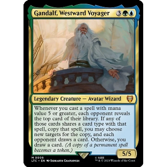 Gandalf, Westward Voyager - The Lord of the Rings: Tales of Middle-earth Commander Decks (ingles)