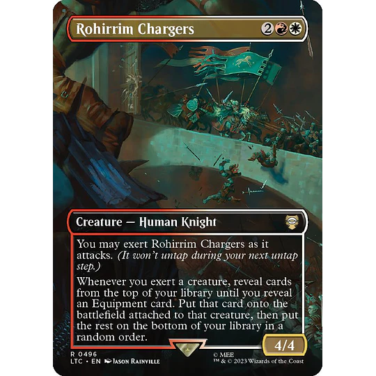 Rohirrim Chargers (0496 - Borderless) - The Lord of the Rings: Tales of Middle-earth Commander Decks Variants (ingles)