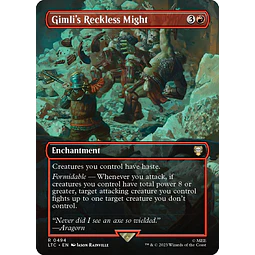 Gimli's Reckless Might (0494 - Borderless) - The Lord of the Rings: Tales of Middle-earth Commander Decks Variants (ingles)