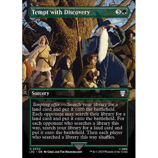 Tempt with Discovery (0532 - Borderless) - The Lord of the Rings: Tales of Middle-earth Commander Decks Variants (ingles)