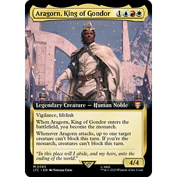 Aragorn, King of Gondor (Extended Art) - The Lord of the Rings: Tales of Middle-earth Commander Decks Variants Foil (ingles)