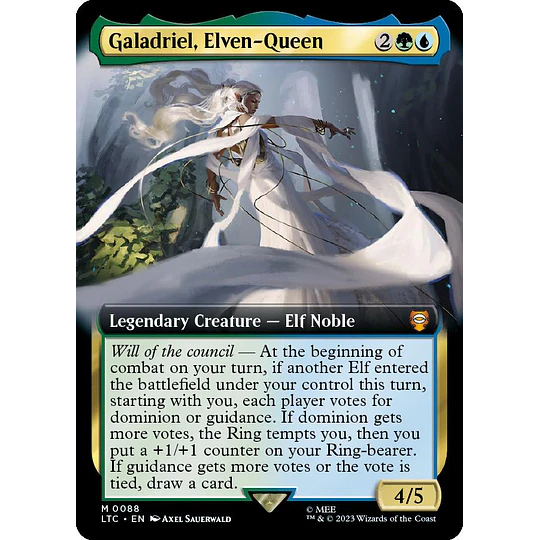 Galadriel, Elven-Queen (Extended Art) - The Lord of the Rings: Tales of Middle-earth Commander Decks Variants Foil (ingles)
