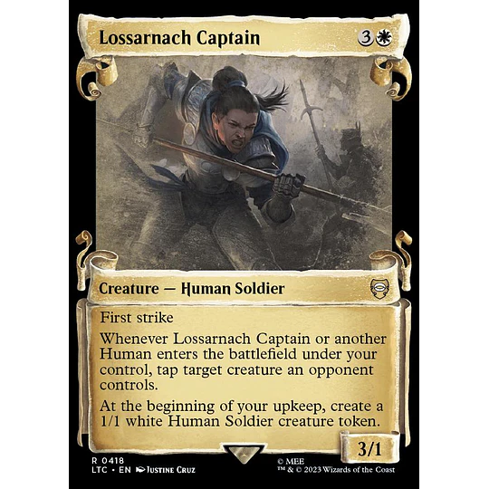 Lossarnach Captain (0418 - Scroll Showcase - Silver Foil) - The Lord of the Rings: Tales of Middle-earth Commander Decks Variants Foil (ingles)