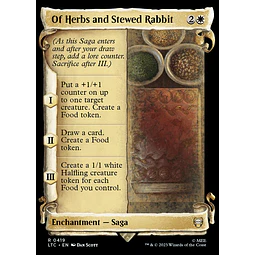 Of Herbs and Stewed Rabbit (0419 - Scroll Showcase - Silver Foil) - The Lord of the Rings: Tales of Middle-earth Commander Decks Variants Foil (ingles)