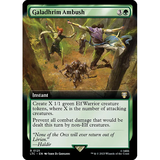 Galadhrim Ambush (Extended Art) - The Lord of the Rings: Tales of Middle-earth Commander Decks Variants (ingles)