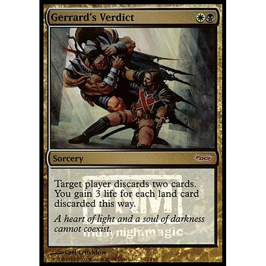 Gerrard's Verdict (FNM Foil) - Promotional (inglés)