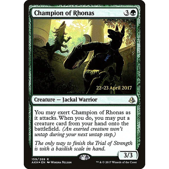 Champion of Rhonas (Prerelease Foil) - Promotional (español)