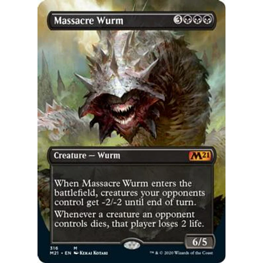 Massacre Wurm (Borderless) - Core Set 2021 Variants (inglés)