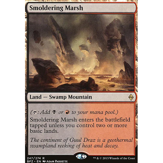 Smoldering Marsh - Battle for Zendikar (inglés)