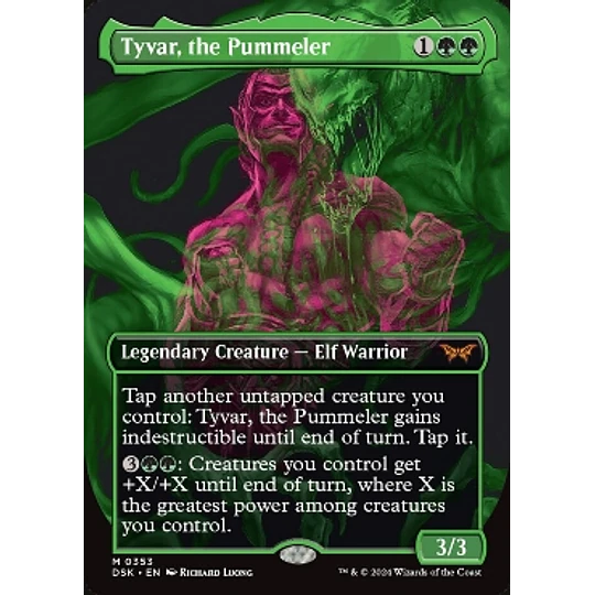 Tyvar, the Pummeler (0353 - Borderless Double Exposure) - Duskmourn: House of Horror Variants (inglés)