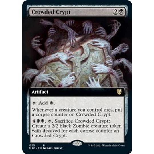 Crowded Crypt (Extended Art) - Innistrad: Midnight Hunt Commander Decks Variants (inglés)
